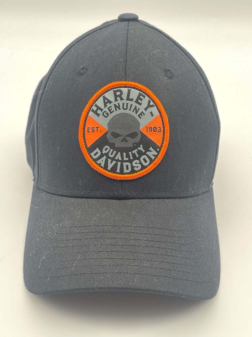 Harley-Davidson Orlando Florida Skull Patch Baseball Cap Hat Black S/M